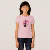 女の子のバイオリンのTシャツ Tシャツ (正面フル)