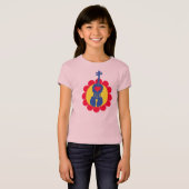 女の子のバイオリンのTシャツ Tシャツ (正面フル)