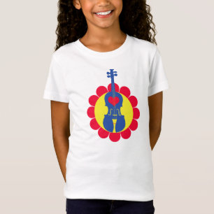 女の子のバイオリンのTシャツ Tシャツ