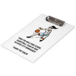 女の子のバスケットボールのコーチのクリップボード クリップボード