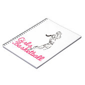 女の子のバスケットボール ノートブック (左側)