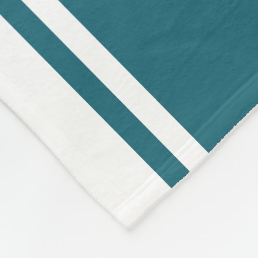 女の子のバスケット星ティール(緑がかった色)白パーソナライズされた フリースブランケット (角)