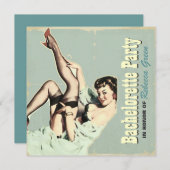 女の子のバチェロレッテランジェリーシャワーをピン留めする 招待状 (正面/裏面)