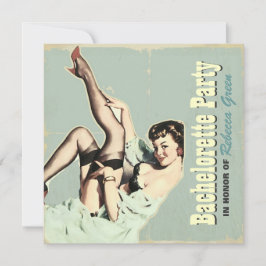 女の子のバチェロレッテランジェリーシャワーをピン留めする 招待状