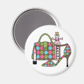 女の子のバッグと靴3 マグネット (正面/裏面)