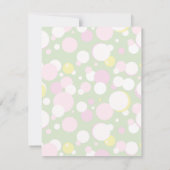 女の子のバブルバスベビーシャワー招待状 招待状 (裏面)