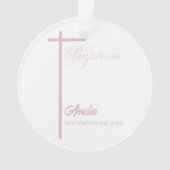 女の子のバプテスマに関する神パーソナライズされた母から オーナメント (正面)