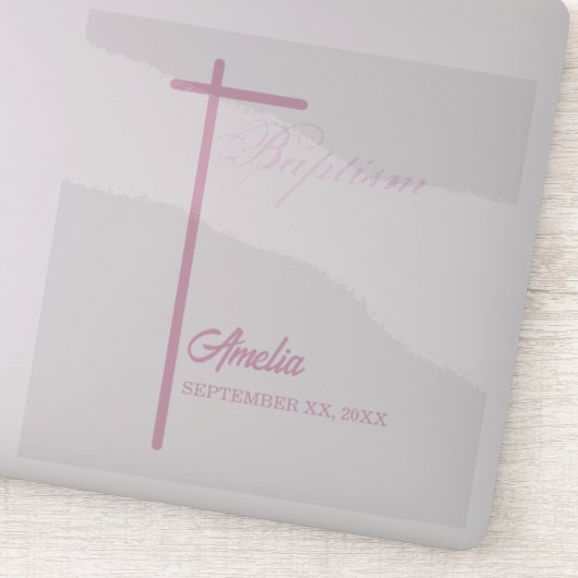 女の子のバプテスマに関する神パーソナライズされた母から シール (詳細)