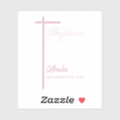 女の子のバプテスマに関する神パーソナライズされた母から シール (シート)