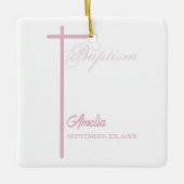 女の子のバプテスマに関する神パーソナライズされた母から セラミックオーナメント (正面)