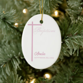 女の子のバプテスマに関する神パーソナライズされた母から セラミックオーナメント