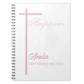 女の子のバプテスマに関する神パーソナライズされた母から ノートブック (正面)