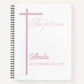 女の子のバプテスマに関する神パーソナライズされた母から ノートブック (正面)