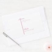 女の子のバプテスマに関する神パーソナライズされた母から 長方形シール (封筒)