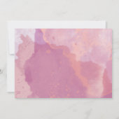 女の子のバプテスマまたは最初の共産主義招待状ピンクの紫 招待状 (裏面)