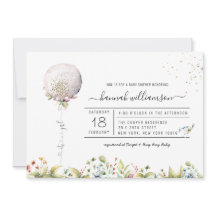 女の子のバルーンだ | ベビーシャワー招待状