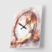 女の子のバレエのリングのたがの体育館の体育専門家 スクエア壁時計 (傾斜)