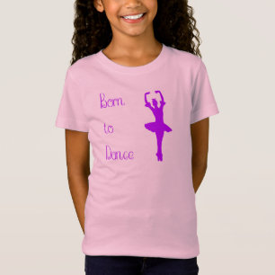 女の子のバレエダンサーを踊ること生まれるバレリーナ Tシャツ