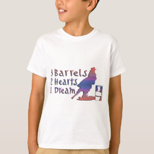 女の子のバレルの競争 Tシャツ