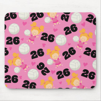 女の子のバレーボール選手第26のためのギフトのアイディア マウスパッド