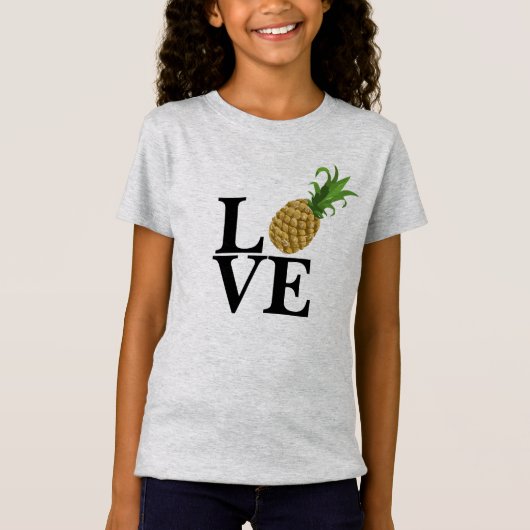 女の子のパイナップル愛Tシャツ Tシャツ (正面)