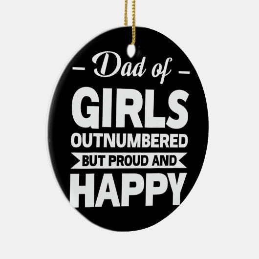 女の子のパパが女の子のパパを上回る セラミックオーナメント (右)