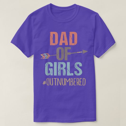 女の子のパパが父親の日を上回る Tシャツ (デザイン正面)