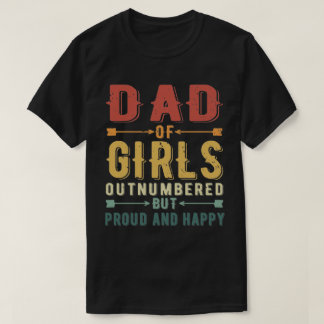 女の子のパパは数え切れないが幸誇りを持ったせな Tシャツ