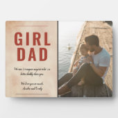 女の子のパパメッセージ水の色お父さんの日写真 フォトプラーク (正面)