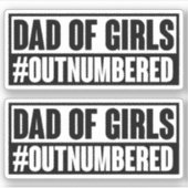 女の子のパパ番号のシール シール (正面)