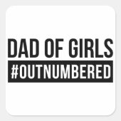 女の子のパパ#Outnumbered スクエアシール (正面)