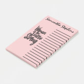 女の子のパワーウーマンがピンクの黒の新強者 ポストイット (アングル)