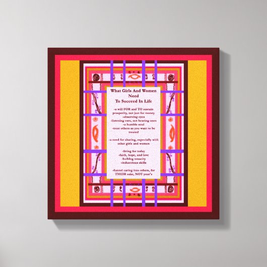 女の子のパワー女の子が必要な成功キャンバス キャンバスプリント (正面)