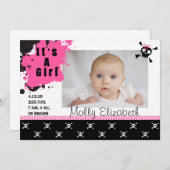 女の子のパンクロックの誕生の発表 案内状 (正面/裏面)