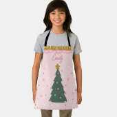 女の子のパーソナライズされたクリスマスキッチンエプロン エプロン (インサイチュ)