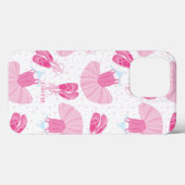 女の子のパーソナライズされたバレエの衣装とスリッパーピンク Case-Mate iPhoneケース (裏面 (横))