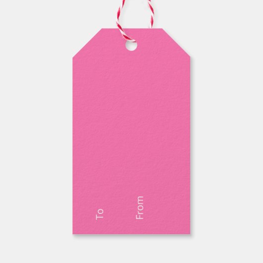 女の子のパーソナライズされたピンクのお誕生日ケーキギフトラベル ギフトタグ (裏面)
