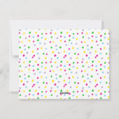 女の子のパーソナライズされた文房具セット シーズンカード (裏面)