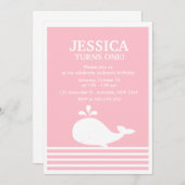 女の子のパーティの招待状のためのクジラのテーマの誕生日 招待状 (正面/裏面)