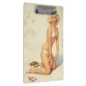 女の子のビキニの上のクラシックな50年代のヴィンテージPin クリップボード (右)