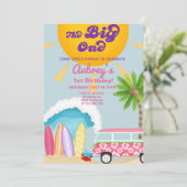 女の子のビーチパーティー、ビーチbash夏の招待状。 招待状 (スタンド正面)