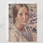 女の子のビーチ カード (正面)