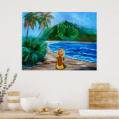 女の子のビーチ ポスター (キッチン)