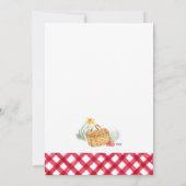 女の子のピクニック誕生日招待状 招待状 (裏面)