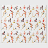 女の子のピンアップを混ぜる2 ラッピングペーパー (フラット)