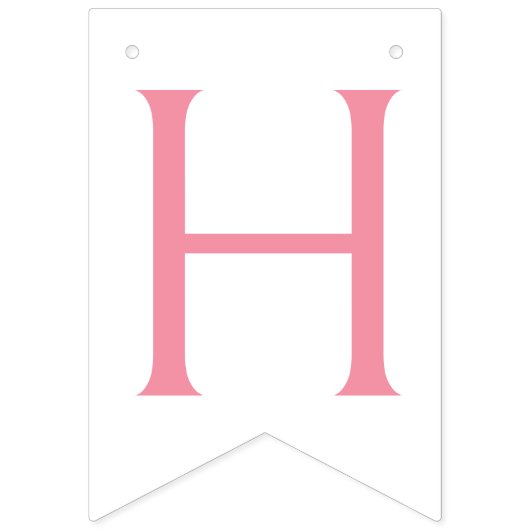 女の子のピンクうさぎ幸せ1歳の誕生日 バンティングフラッグ (第2の旗)