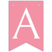 女の子のピンクうさぎ幸せ1歳の誕生日 バンティングフラッグ (第3の旗)