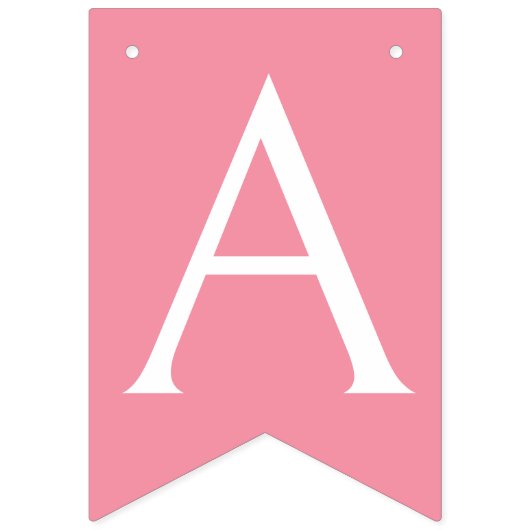 女の子のピンクうさぎ幸せ1歳の誕生日 バンティングフラッグ (第3の旗)