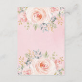 女の子のピンクのウサギの赤ちゃんシャワー絵本のリクエスト エンクロージャーカード (裏面)