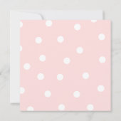 女の子のピンクのクラウンバースデー招待状 招待状 (裏面)